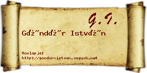 Göndör István névjegykártya